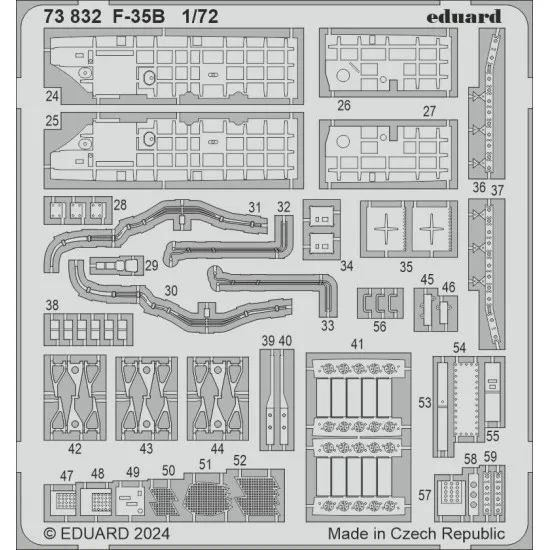 Eduard 73832 1/72 F-35B Photo-Etched for Aircraft Photo etched set