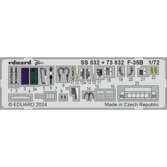 Eduard 73832 1/72 F-35B Photo-Etched for Aircraft Photo etched set