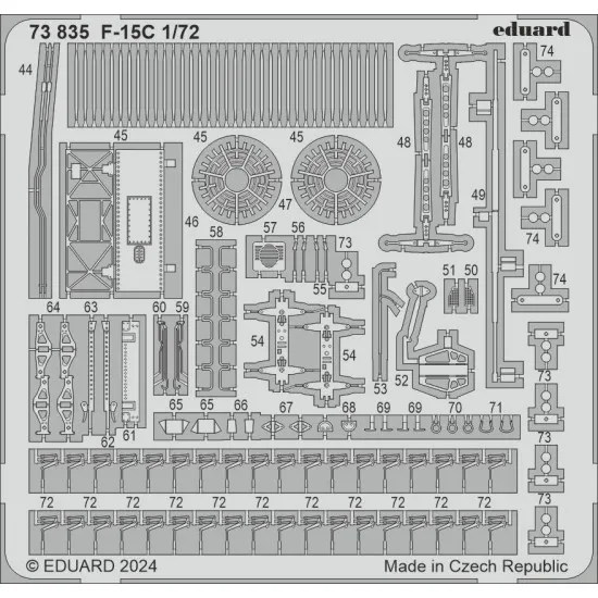 Eduard 73835 1/72 F-15C Photo-Etched for Aircraft Photo etched set