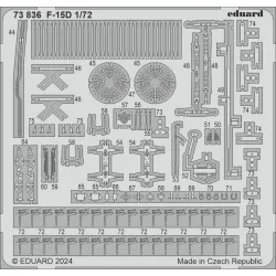 Eduard 73836 1/72 F-15D Photo-Etched for Aircraft Photo etched set