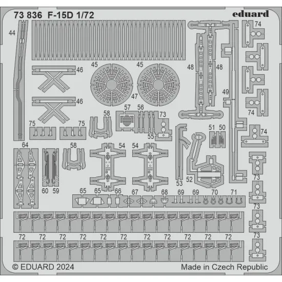 Eduard 73836 1/72 F-15D Photo-Etched for Aircraft Photo etched set