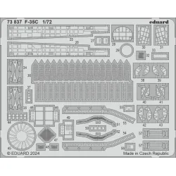 Eduard 73837 1/72 F-35C Photo-Etched for Aircraft Photo etched set
