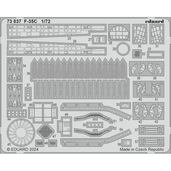 Eduard 73837 1/72 F-35C Photo-Etched for Aircraft Photo etched set