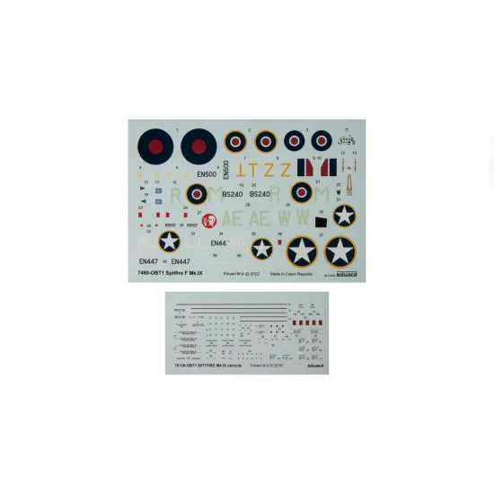 Eduard 7460 1/72 Spitfire F Mk.IX Plastic for Aircraft Weekend edition