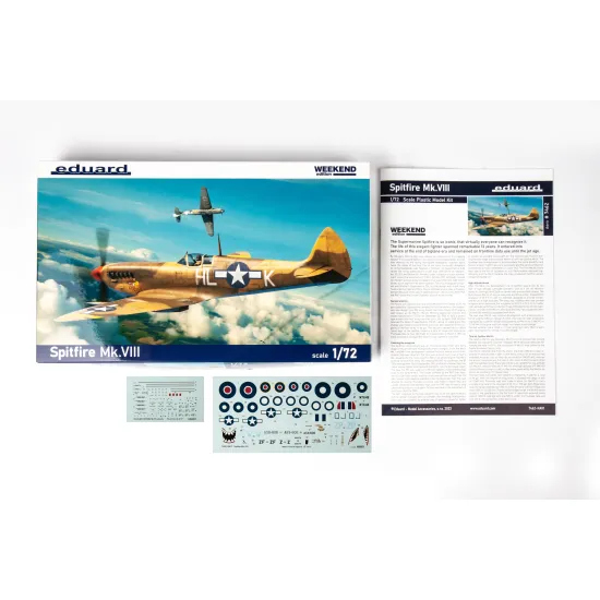 Eduard 7462 1/72 Spitfire Mk.VIII Plastic for Aircraft Weekend edition