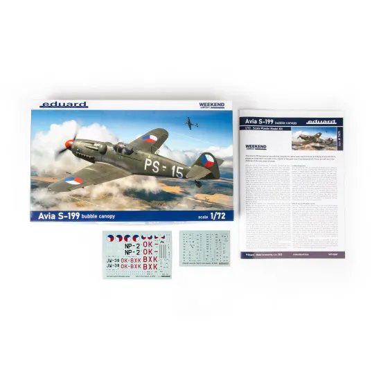 Eduard 7471 1/72 S-199 bubble canopy Plastic for Aircraft Weekend edition