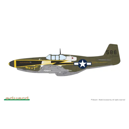 Eduard 82108 1/48 P-51B/C Mustang w/ dorsal fin Plastic for Aircraft Profipack