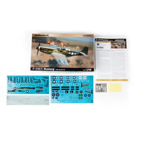 Eduard 82108 1/48 P-51B/C Mustang w/ dorsal fin Plastic for Aircraft Profipack