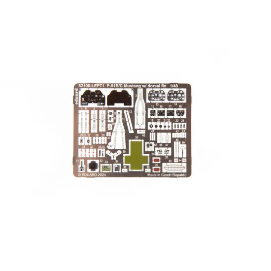 Eduard 82108 1/48 P-51B/C Mustang w/ dorsal fin Plastic for Aircraft Profipack