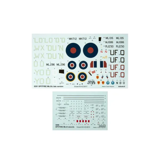 Eduard 8281 1/48 Spitfire Mk.IXc late version Plastic for Aircraft Profipack