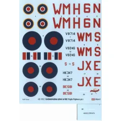 Eduard AV72002 1/72 Night Fighters Pt.1 - Czechoslovakian pilot in RAF Decal for Aircraft
