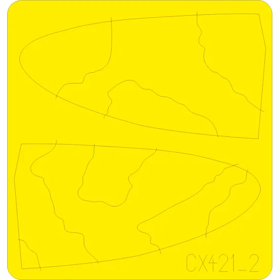 Eduard CX421 1/72 Spitfire camo scheme A Sticker for Aircraft
