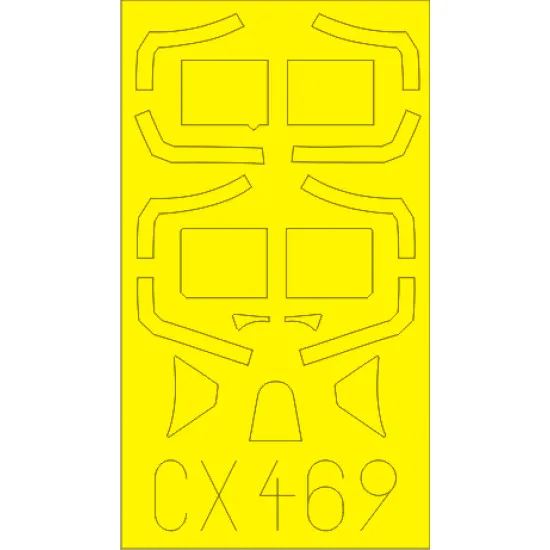 Eduard CX469 1/72 Spitfire Mk.XVI Highback Sticker for Aircraft