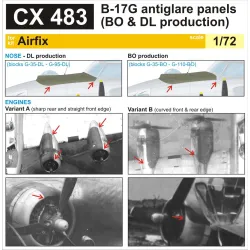 Eduard CX483 1/72 B-17G antiglare panels (BO & DL production) Sticker for Aircraft