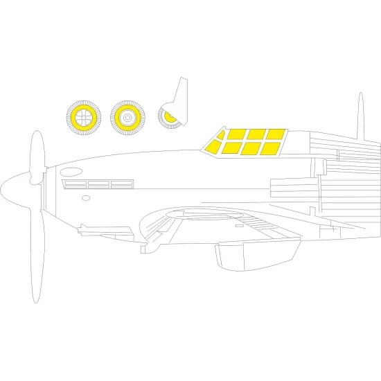 Eduard CX607 1/72 Hurricane Mk.IIc Sticker for Aircraft