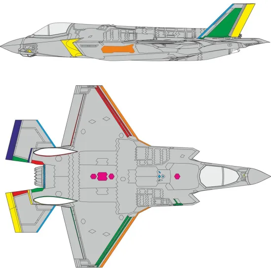 Eduard CX672 1/72 F-35B RAM coating Sticker for Aircraft