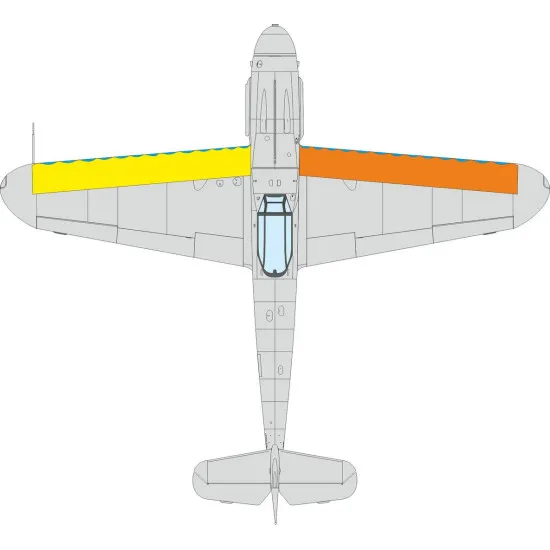Eduard CX676 1/72 Bf 109G wings leading edge wavy lines Sticker for Aircraft