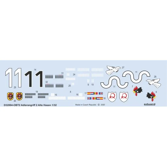 Eduard D32004 1/32 ADLERANGRIFF: Alte Hasen Decal for Aircraft