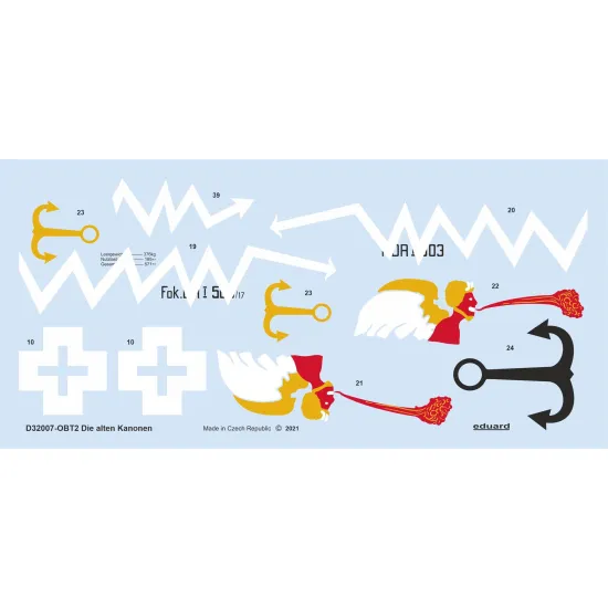 Eduard D32007 1/32 Die alten Kanonen Decal for Aircraft