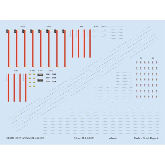 Eduard D32009 1/32 Tornado GR.4 stencils Decal for Aircraft