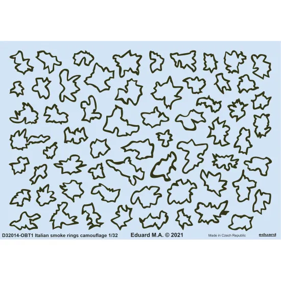 Eduard D32014 1/32 Italian smoke rings camouflage Decal for Aircraft