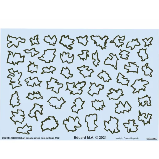 Eduard D32014 1/32 Italian smoke rings camouflage Decal for Aircraft