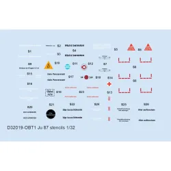 Eduard D32019 1/32 Ju 87 stencils Decal for Aircraft