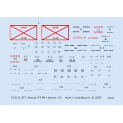 Eduard D32020 1/32 Mosquito FB Mk.II stencils Decal for Aircraft