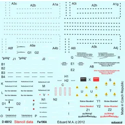 Eduard D48012 1/48 Fw 190A stencils Decal for Aircraft