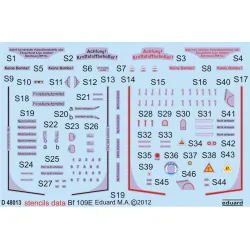 Eduard D48013 1/48 Bf 109E stencils Decal for Aircraft