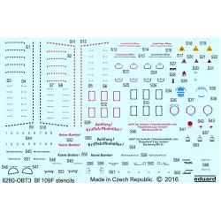 Eduard D48026 1/48 Bf 109F stencils Decal for Aircraft