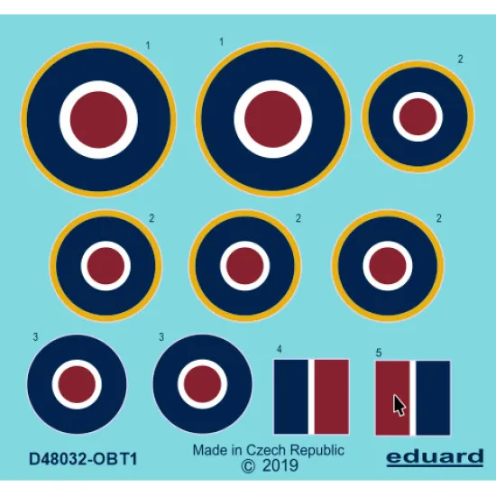 Eduard D48032 1/48 Tempest roundels late Decal for Aircraft