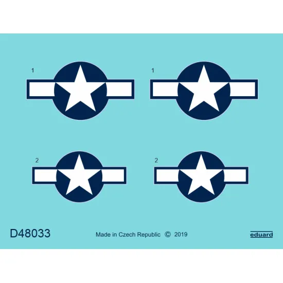 Eduard D48033 1/48 P-51D national insignia Decal for Aircraft