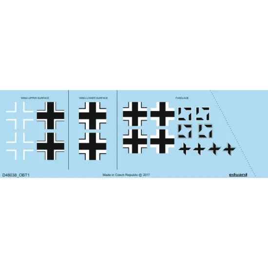 Eduard D48038 1/48 Fw 190A-4 national insignia Decal for Aircraft