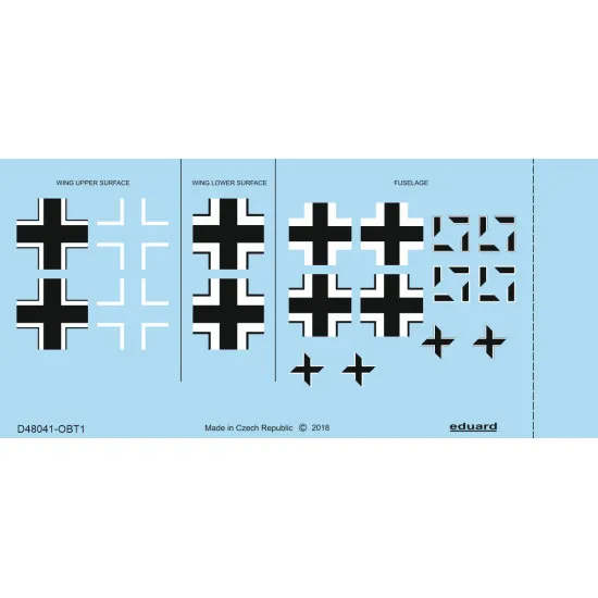 Eduard D48041 1/48 Fw 190A-3 national insignia Decal for Aircraft
