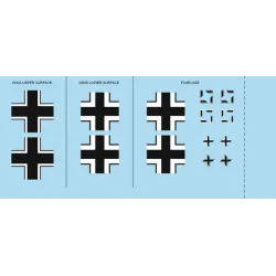Eduard D48043 1/48 Bf 109F-2 national insignia Decal for Aircraft