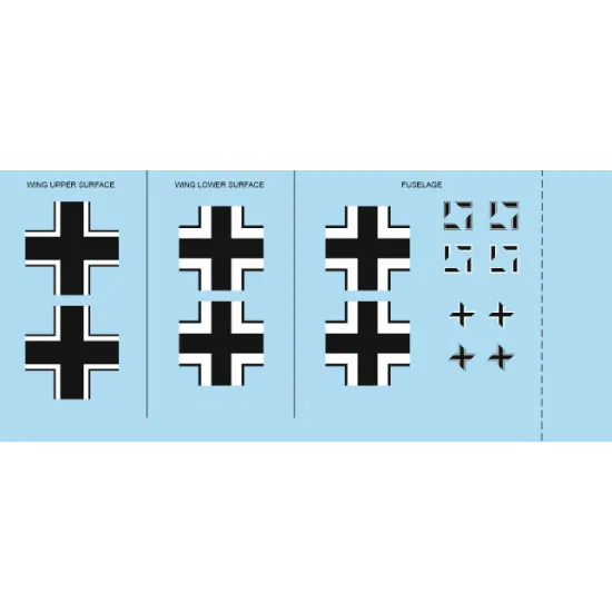 Eduard D48043 1/48 Bf 109F-2 national insignia Decal for Aircraft