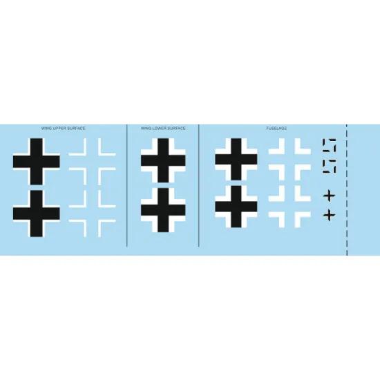 Eduard D48044 1/48 Bf 109G-2 national insignia Decal for Aircraft