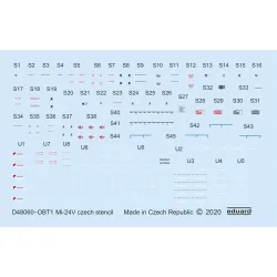 Eduard D48060 1/48 Mi-24V stencils Czech Decal for Aircraft