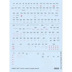 Eduard D48061 1/48 Mi-24V stencils Russian & English Decal for Aircraft