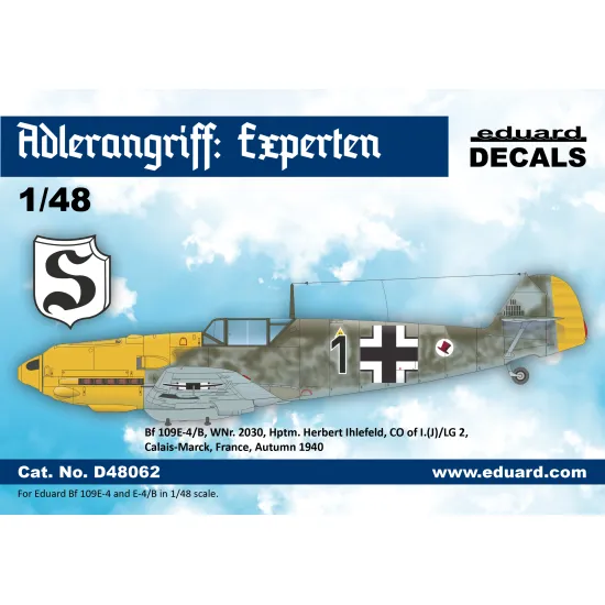 Eduard D48062 1/48 ADLERANGRIFF: Experten Decal for Aircraft
