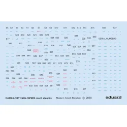 Eduard D48065 1/48 MiG-19 stencils Czech Decal for Aircraft