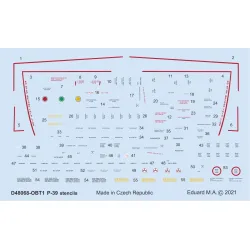 Eduard D48068 1/48 P-39 stencils Decal for Aircraft