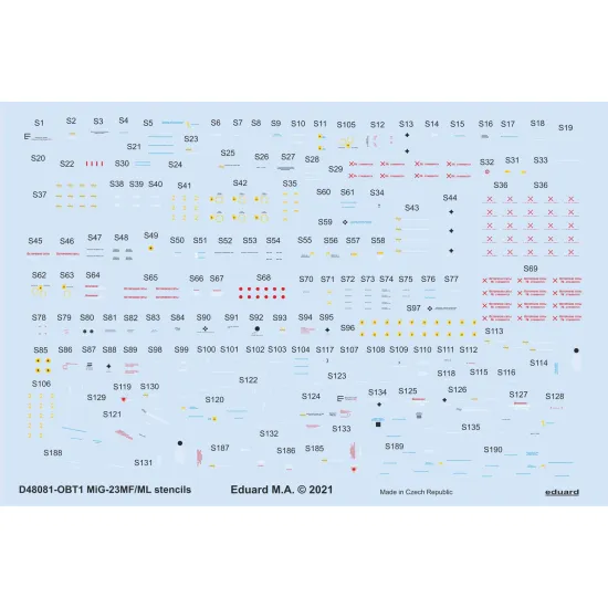 Eduard D48081 1/48 MiG-23MF/ML stencils Decal for Aircraft