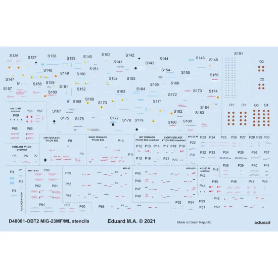 Eduard D48081 1/48 MiG-23MF/ML stencils Decal for Aircraft