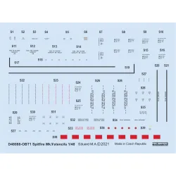 Eduard D48088 1/48 Spitfire Mk.V stencils Decal for Aircraft