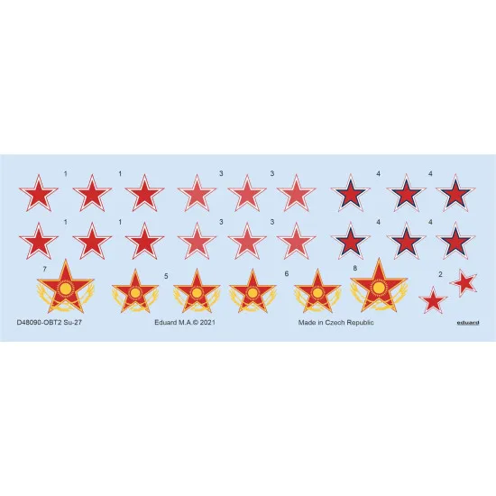 Eduard D48090 1/48 Su-27 Decal for Aircraft Eduard D48090 1/48 Su-27 Decal for Aircraft