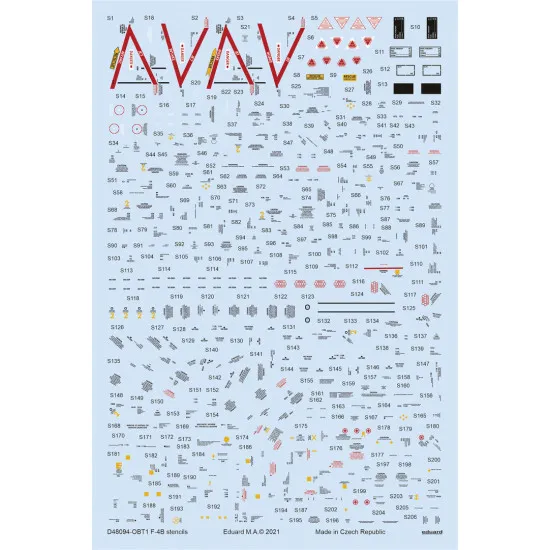 Eduard D48094 1/48 F-4B stencils Decal for Aircraft