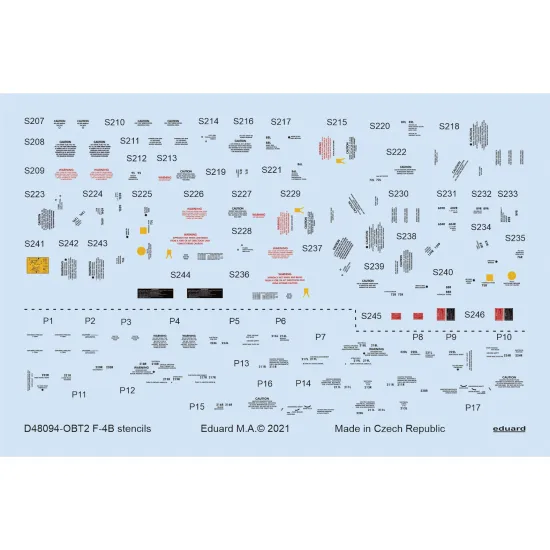 Eduard D48094 1/48 F-4B stencils Decal for Aircraft