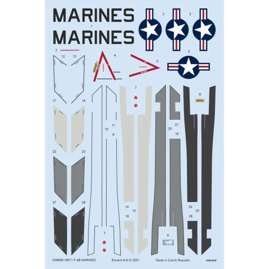 Eduard D48095 1/48 F-4B MARINES Decal for Aircraft